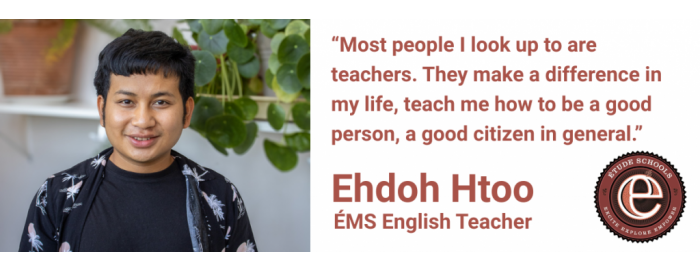 New Teacher Shares Experiences as a Refugee with ÉMS Students Header Image